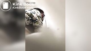 Milf caught having urgent poop