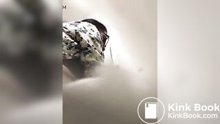 Milf caught having urgent poop