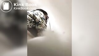 Milf caught having urgent poop