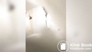 Milf caught having urgent poop