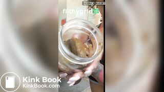Ebony Shitting In a Glass Jar