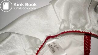 A LOVELY JAPAN WHITE RED STRAWBERRY PANTY WHEN WAS NEW AND CLEANING.