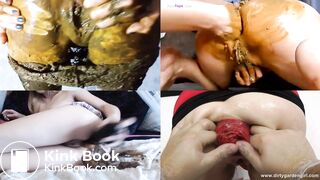 Shitting Smearing Split-screen Scat Compiilation