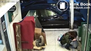 Cute Taiwanese Girl Caught Shitting on Sidewalk while Eating Ice cream