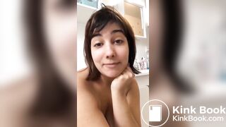 Pretty teen taking shits