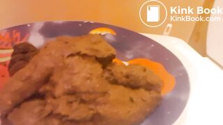 Sexy milf shitting big pile of SHIT