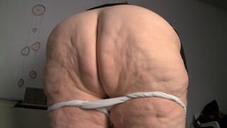 Monster ass white girl shits in a black man's mouth.