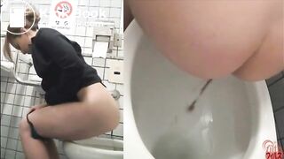 Girl has diarrhea in public toilet two times