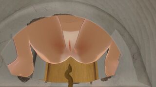 Kaede Shitting and pissing at the toilet 2