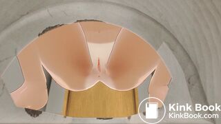 Kaede Shitting and pissing at the toilet 2