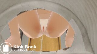 Kaede Shitting and pissing at the toilet 2