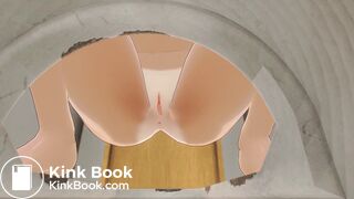 Kaede Shitting and pissing at the toilet 2