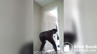 Crazy black chick sprays enema shit everywhere