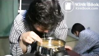 uncensored Japanese eat piss Instant noodles and sex with hamburger steak 1