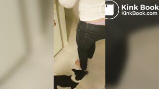 daddys girl walks with poop in her jeans