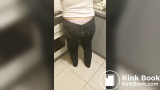 daddys girl walks with poop in her jeans