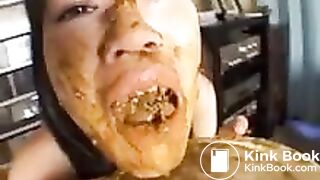 japanese cutie scat in mouth