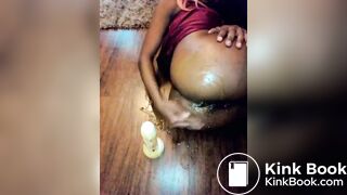 K juice dirty ebony anal dildo