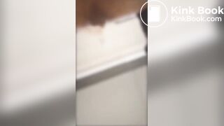 Asian wife gets to to squat, piss and shit from the edge of the bath