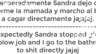 Lovely hand and blow job, followed by a big poop from a lovely amateur girl