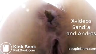 Lovely hand and blow job, followed by a big poop from a lovely amateur girl