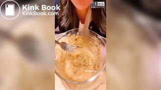 chinese girl eat shit with noodles part2