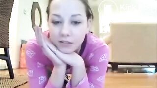 adorable and sexy naked brunette pooped