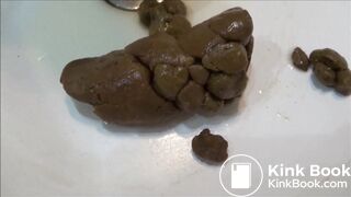 sexy naked girl poops and pees