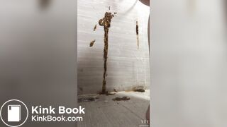 Girl exploded diarrhea on the wall