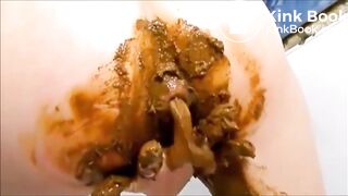 Girl shitting masturbating fisting and squirting orgasm