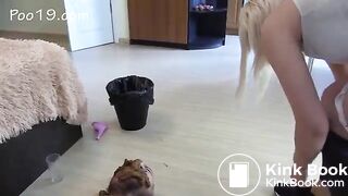scat slave eating - video 2