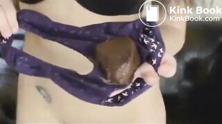 cute tiny girl poops