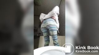 beautiful girl shit in the toilet