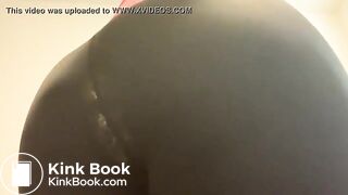 Amateur girl leggings poop