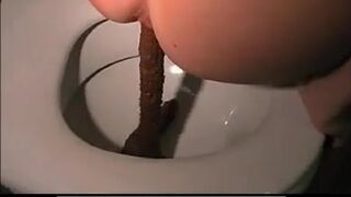 Pile of poop in toilet