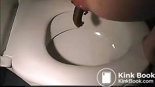 Pile of poop in toilet