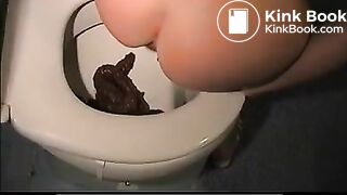 Pile of poop in toilet