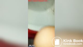 Girl pooping on toilet self shot 7