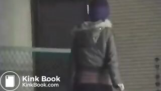 outdoors shitting unusual cleaning 041 (girl soft shit on parking lot)