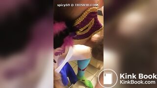 girl shits on cumming dick