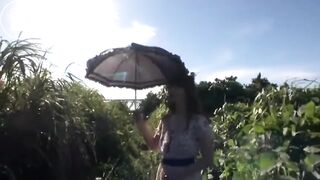 Pretty japanese girl poop on flies