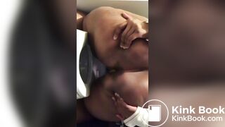 Huge ass ebony pooping