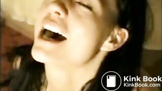 Vintage girl eats scat