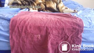 CD shitting with legs spread