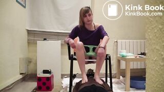 Toilet salve and pooping girl 1