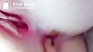 Girl digging deep for scat