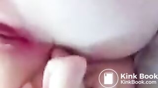 Girl digging deep for scat