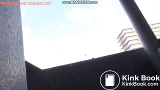 Japanese woman diarrhea outside (4/5)