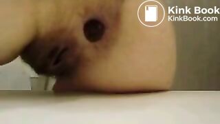 Hairy Amateur Shit on the Counter For You