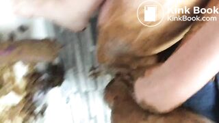 Scat and play in the shower